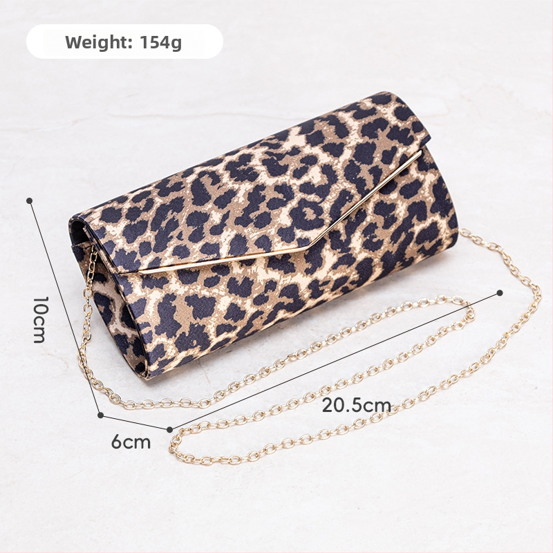 Dámska taška s leopardím vzorom, crossbody cez rameno, večerná/party taška