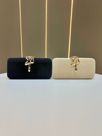 Sametová večerná taška s hadím sponou, večerný clutch na párty, univerzálny cez rameno.