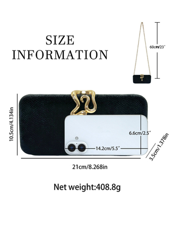 Sametová večerná taška s hadím sponou, večerný clutch na párty, univerzálny cez rameno.