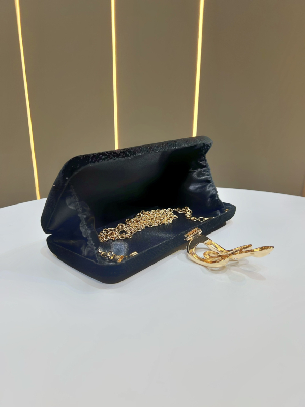Sametová večerná taška s hadím sponou, večerný clutch na párty, univerzálny cez rameno.