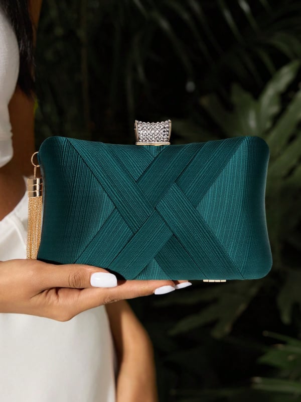 Večerná kabelka s strapcami pre ženy, elegantný clutch, európsky a americký štýl