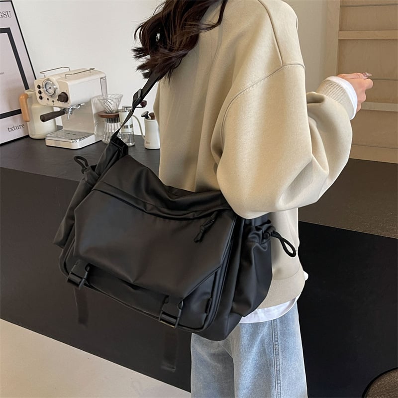 Φθινόπωρο 2025 – τσάντα messenger crossbody για εργασία, ιαπωνικό street style, casual, unisex