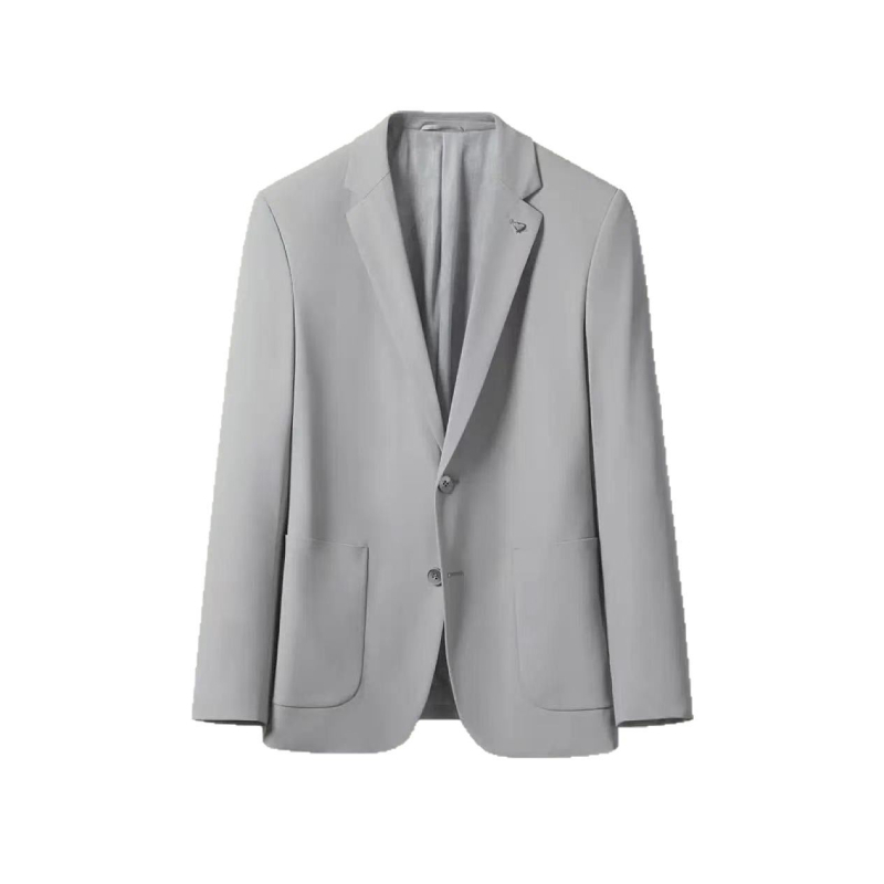 Nové pánske casual sako s jemnou pokožkou a UV ochranou, Slim Fit, štvorsmerná elasticita, notch lapel, jarný obchodný štýl