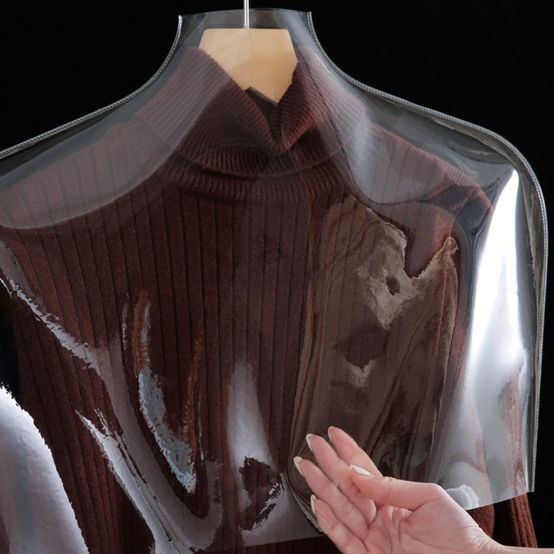 Husă transparentă de protecție anti-praf pentru haine, din plastic, pentru acasă, pentru paltoane și costume