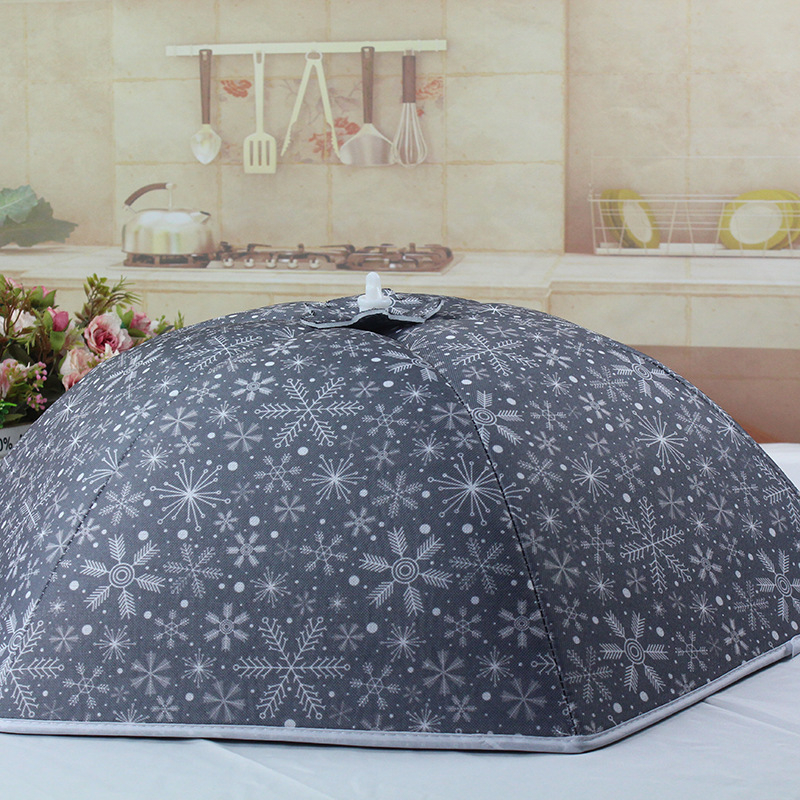 Из isolиращо покривало за храна със снежен модел за чинии, купи и ориз — против комари и насекоми