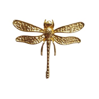 Dragonfly λαβή από ορείχαλκο για συρτάρια και ντουλάπες — μοντέρνο διακοσμητικό εξάρτημα επίπλων