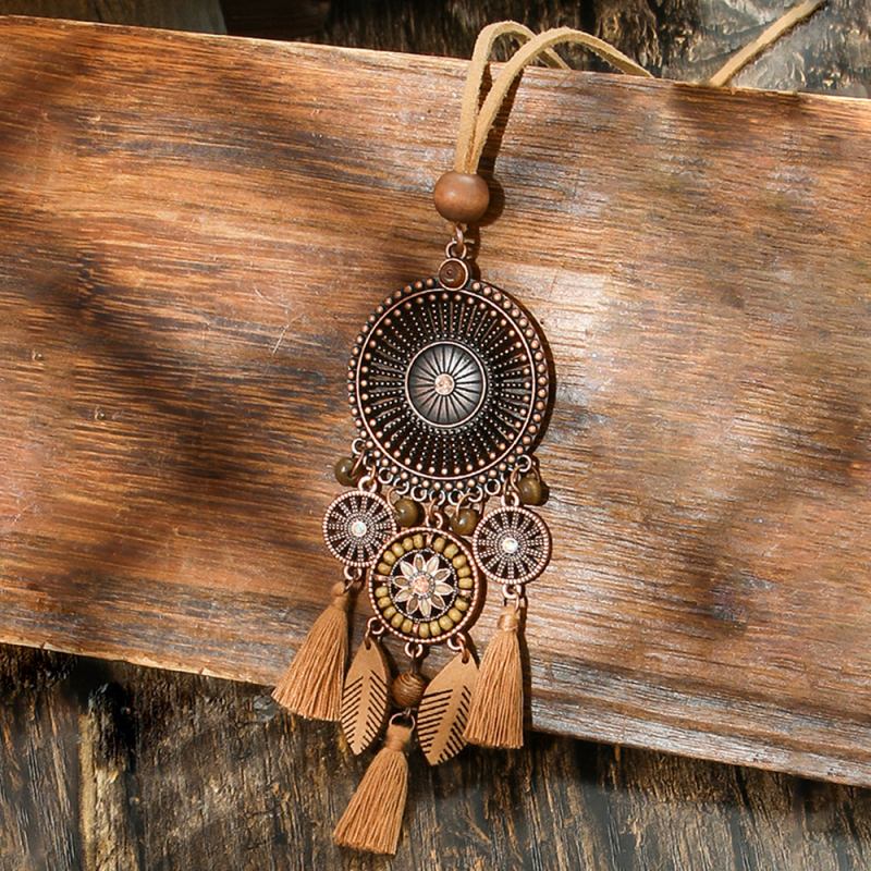 Σετ γεωμετρικά κενά σκουλαρίκια και κολιέ – μποέμ ρετρό κοσμήματα από κράμα