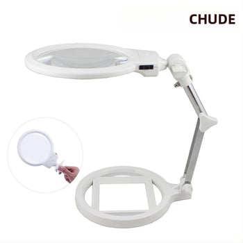 Chuda 3B-1A Stolná lupa s LED osvetlením, skladacia, 5×/3×, Ø130 mm