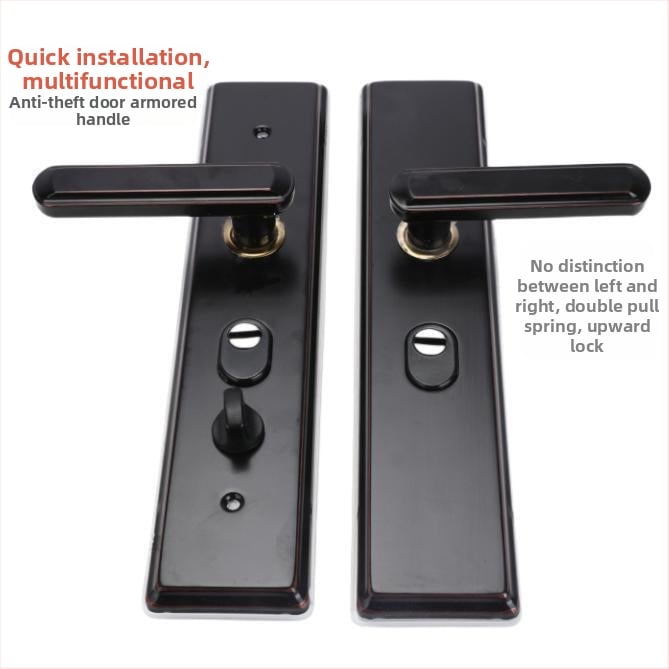 Dvojitý pružinový úchyt na vstupné dvere so zámkom, proti vlámaniu, drevené dvere, nový čínsky štýl