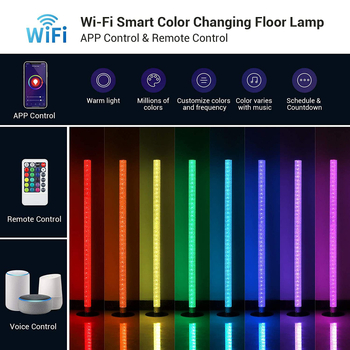Tianhua Optoelectronics RGB λάμπα δαπέδου – διακοσμητικό φως γωνίας με Bluetooth graffiti ατμοσφαιρικό φως για σαλόνι