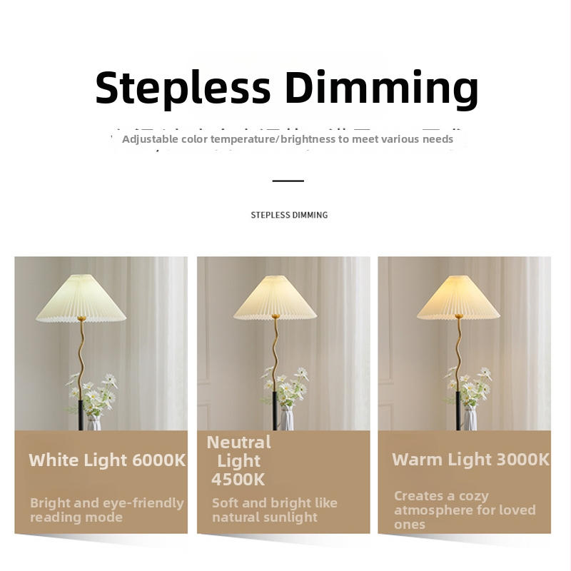 Vlastná nordická minimalistická LED stojacia lampa do obývačky a spálne, železný umelecký dizajn, čierny alebo biely povrch