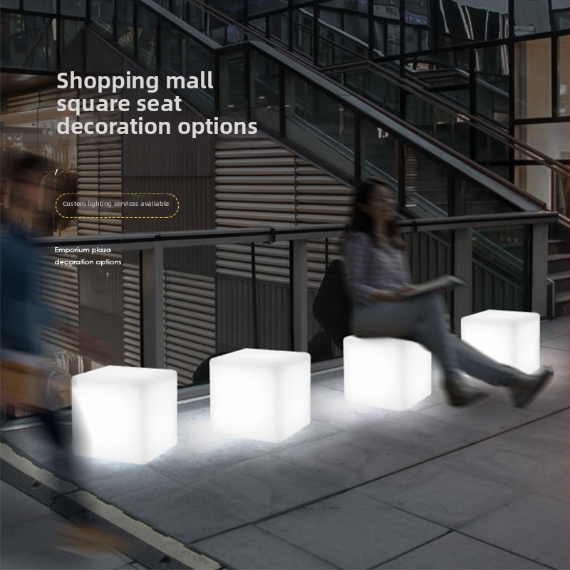 Kreatívna LED štvorcová stojaca lampa pre terasu, záhradu a nádvorie – dekoratívne svetlo do obývačky a spálne