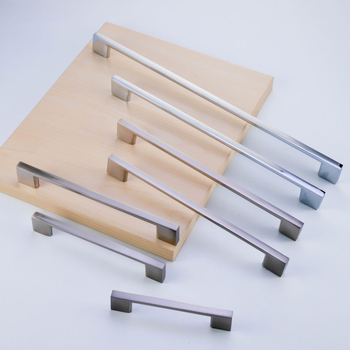 Rukoväť na skriňu z hliníkovej zliatiny, moderný minimalistický dizajn, čierna, pre skrinky na topánky a šatník, predĺžený lesklý chrómový povrch