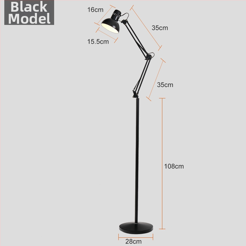 Stojaca lampa v štýle Instagram, moderný elegantný dojem pre obývačku a spálňu, minimalistická s E27 zdrojom svetla