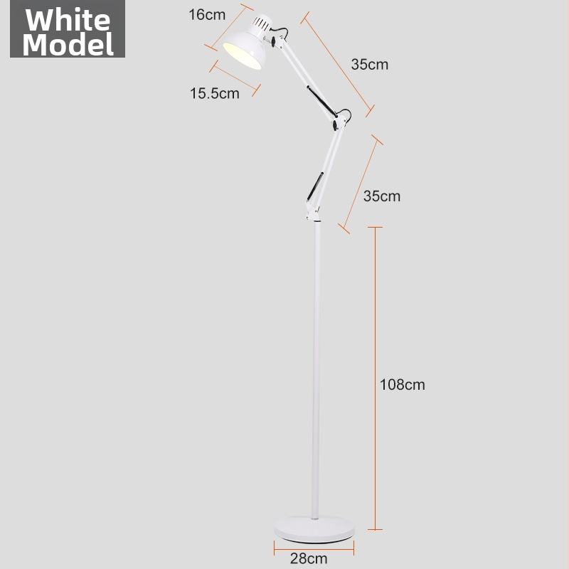 Stojaca lampa v štýle Instagram, moderný elegantný dojem pre obývačku a spálňu, minimalistická s E27 zdrojom svetla