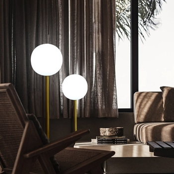 LED επιδαπέδιο φως με σφαιρική κατασκευή, μινιμαλιστικό στυλ, διακοσμητικό για σαλόνι και υπνοδωμάτιο