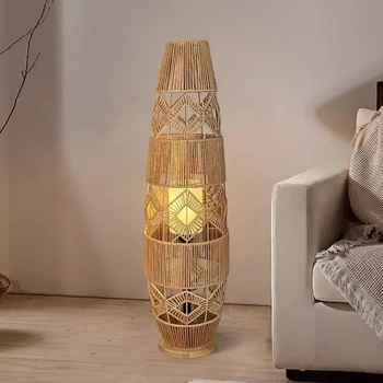 Φωτιστικό δαπέδου ρετρό ταταμί, κινέζικό ζεν στυλ, ρατάν σχέδιο για χώρο τσαγιού, κατάλληλο για σαλόνι και υπνοδωμάτιο, φωτιστικό κομοδίνου