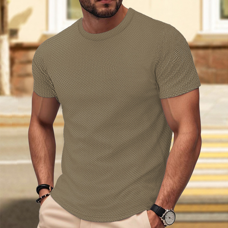 Ανδρικό αναπνεύσιμο κοντομάνικο T‑shirt, εφαρμογή slim, για τρέξιμο και αθλητισμό