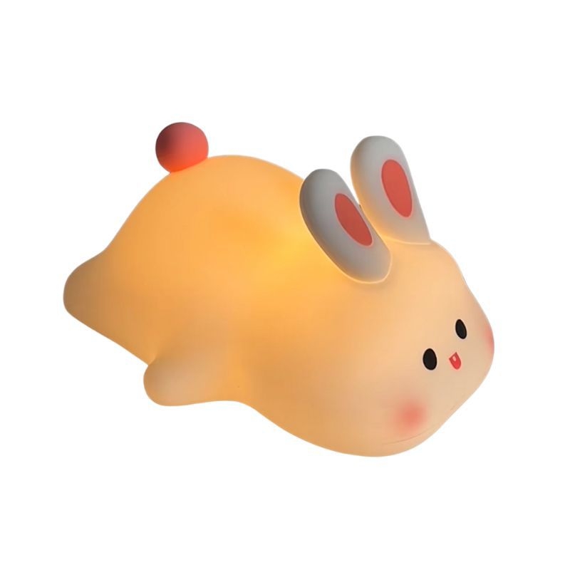 Személyre szabható szilikon éjszakai fény lámpabúrával, USB töltés, 3 szintű hideg/meleg fény, karikatúra dizájn, 18 cm