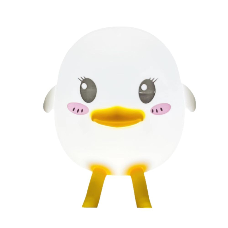 Doudou Duck Tap Lámpa — Szilikon éjjeli fény mozgásérzékelővel, 7 szín és meleg fény, gyermekeknek szánt éjjeli lámpa