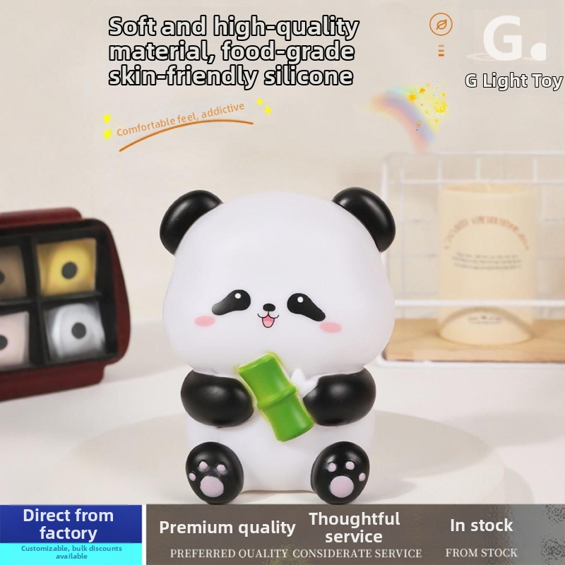 Kreatívna Panda LED nočná lampička s USB nabíjaním, roztomilé detské stolové svetlo do izby s ochranou očí