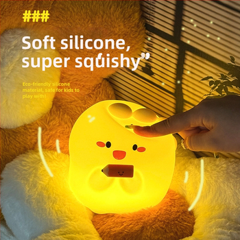 Momo silikónová nočná lampa, nabíjateľná, kreslený dizajn, pre detskú izbu, nočné svetlo, darček k narodeninám