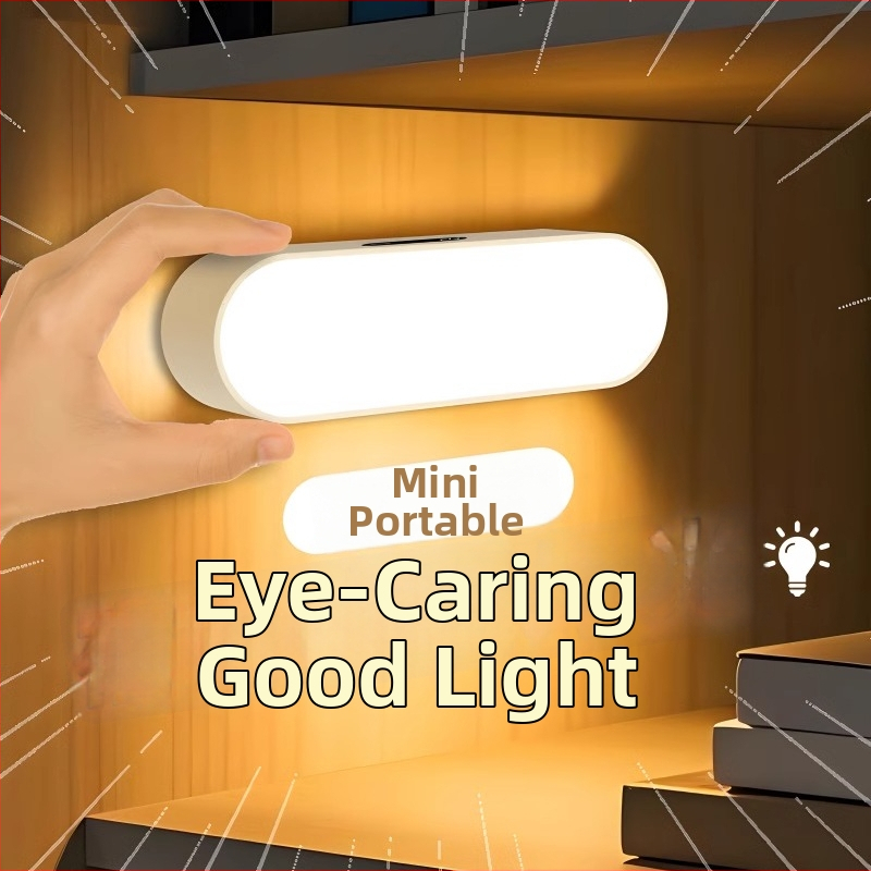 LED nočná lampička do internátu s trojfarebnou zmenou, ochrana očí, stolná lampa na nočný stolík s magnetickým uchytením a vstavanou batériou