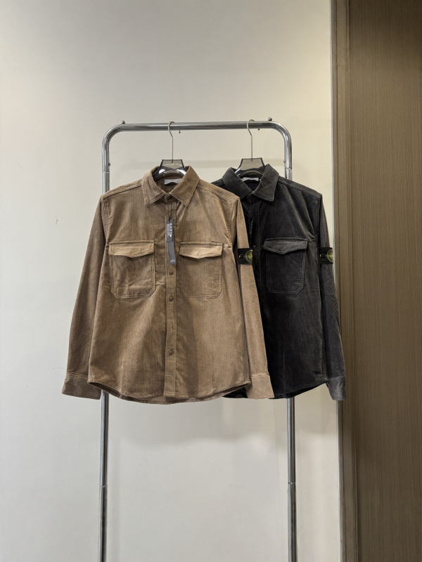 Ανδρικό πουκάμισο από Corduroy με Stone υφή, χαλαρή γραμμή, Turn-Down γιακά, στυλ workwear, μακρυμάνικο, vintage casual top, μοντέρνο