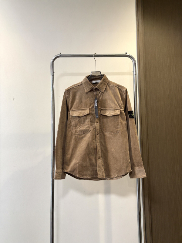 Ανδρικό πουκάμισο από Corduroy με Stone υφή, χαλαρή γραμμή, Turn-Down γιακά, στυλ workwear, μακρυμάνικο, vintage casual top, μοντέρνο