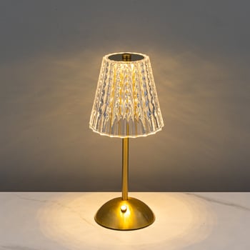 LED dekoratívna nočná lampa s dotykovým ovládaním, tri farby bez stmievania, nabíjateľná krištáľová stolová lampa