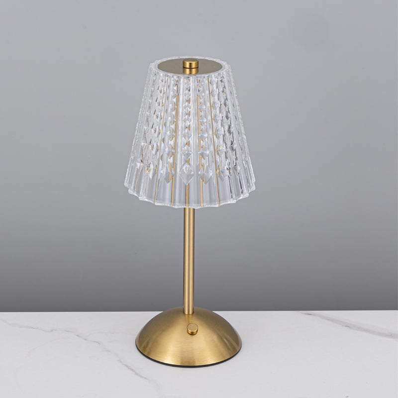 LED dekoratívna nočná lampa s dotykovým ovládaním, tri farby bez stmievania, nabíjateľná krištáľová stolová lampa