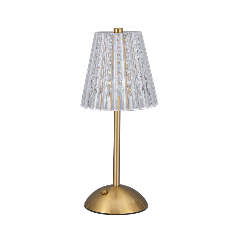 LED dekoratívna nočná lampa s dotykovým ovládaním, tri farby bez stmievania, nabíjateľná krištáľová stolová lampa