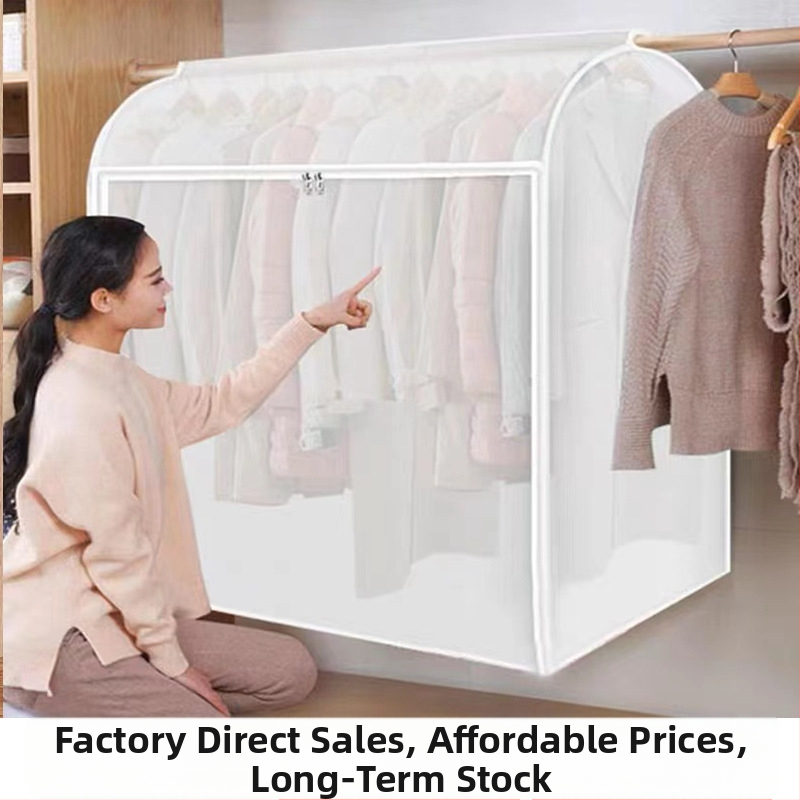 Trojrozmerný priehľadný obal na odevy proti prachu pre šaty, kabáty a kostýmy