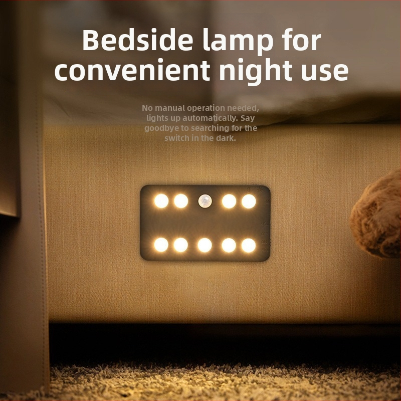 Lampa do skrine s detekciou tela, tri teploty farieb, dvojité rozpoznávanie deň/noc, dobíjateľná LED USB nočná lampička
