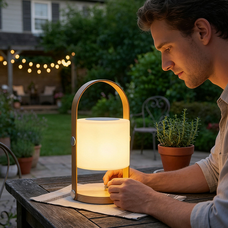 Nočná lampa z masívneho dreva do spálne, jednoduchý a moderný štýl, prenášateľná nočná lampa a dekoratívna stolová lampa