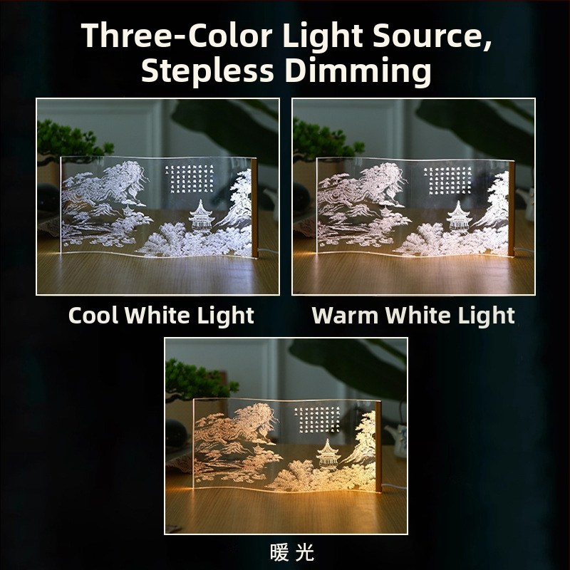 Nočná lampa na nočný stolík s prémiovou atmosférou, prispôsobiteľný tok svetla, akrylové tienidlo, dotykový vypínač, dekoratívne nočné svetlo, nový čínsky štýl