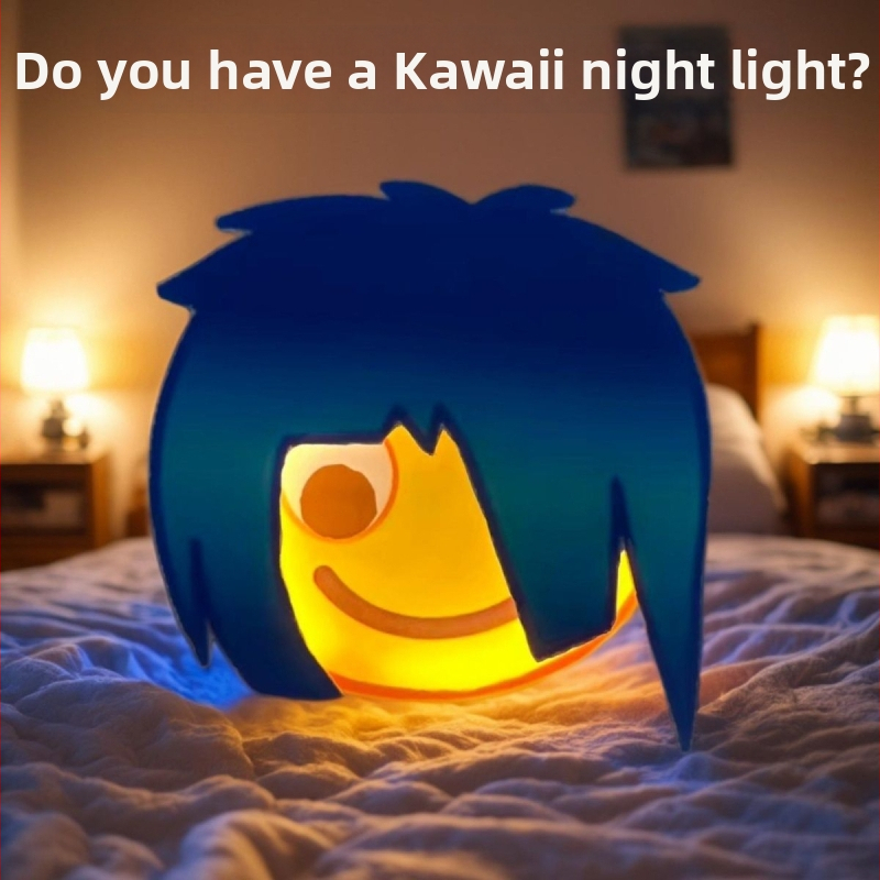 Nočná lampa s emoji v štýle TikTok, magneticky nabíjateľná nástenná lampa na spanie