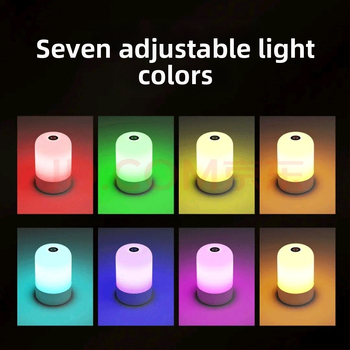 Nočná lampa do spálne, ochrana očí, dobíjateľná, stolná lampa s dotykovým vypínačom, geometrický dizajn