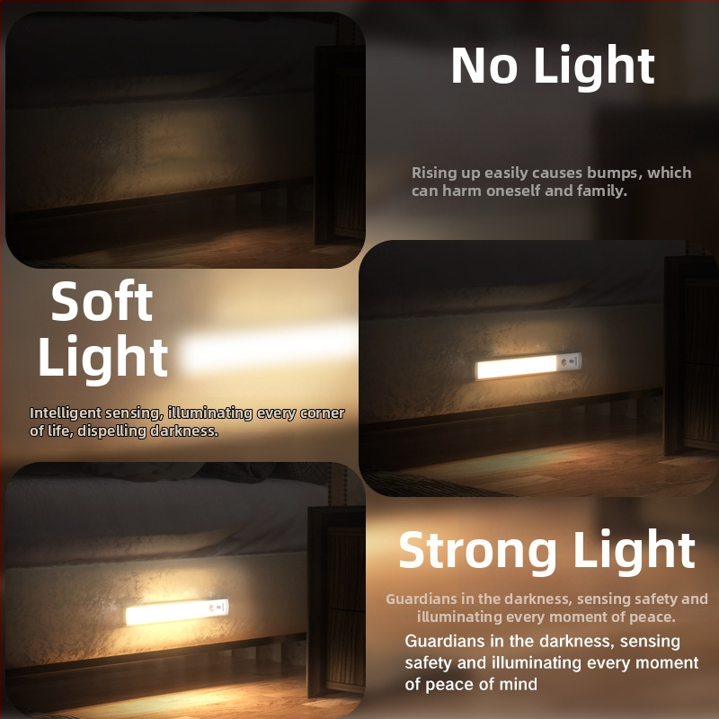 LED lampa s pohybovým senzorom a magnetickým uchytením – nočná lampa, stolná lampa, osvetlenie skrinky, atmosférická LED páska