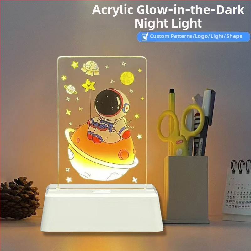 Akrylová DIY nočná lampička na stole s tlačiteľnými vzormi