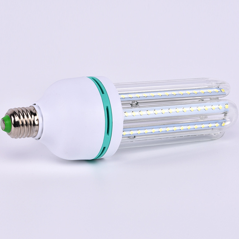LED U-formájú kukorica lámpa otthoni használatra, E27 foglalat, spirál alak, meleg és hideg fehér fény, energiatakarékos világítás