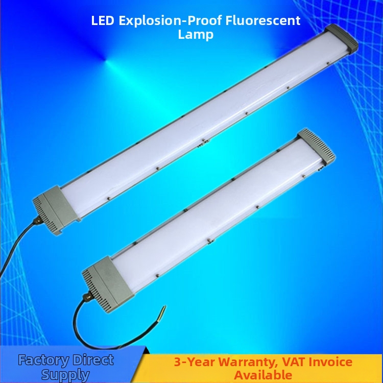 LED pásové výbušne odolné fluorescenčné svetlo pre sklady a dielne, 20W/40W/60W