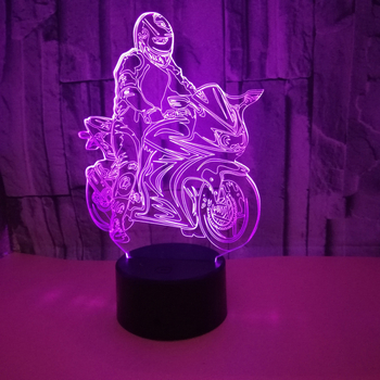 3D μοτοσικλέτα LED διακοσμητικό επιτραπέζιο φωτιστικό κρεβατοκάμαρας