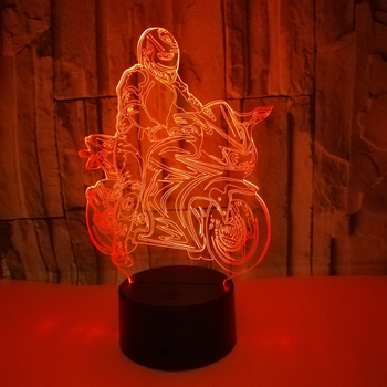 3D μοτοσικλέτα LED διακοσμητικό επιτραπέζιο φωτιστικό κρεβατοκάμαρας