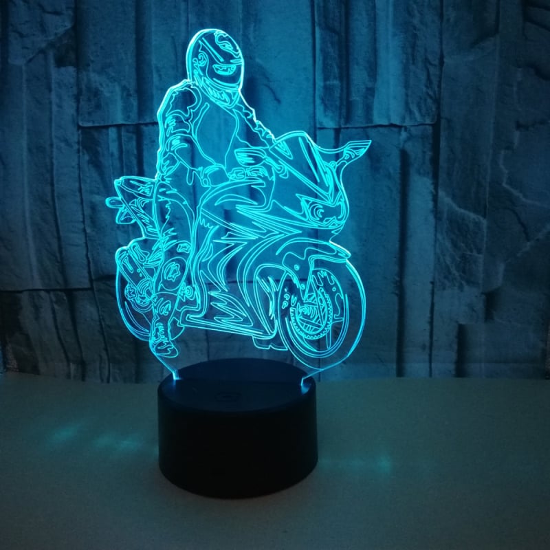 3D μοτοσικλέτα LED διακοσμητικό επιτραπέζιο φωτιστικό κρεβατοκάμαρας