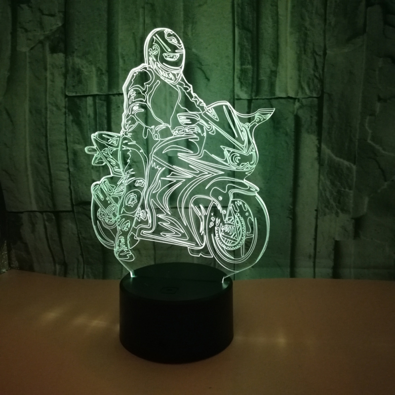 3D μοτοσικλέτα LED διακοσμητικό επιτραπέζιο φωτιστικό κρεβατοκάμαρας