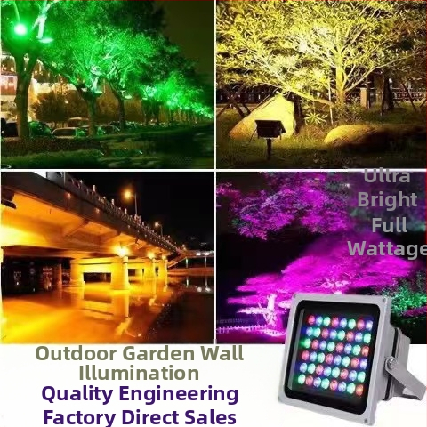 Vonkajší LED reflektor IP65 s hliníkovým krytom, 30° lúč, rozmery 20×18×5 cm, výkon 6–100 W, biela / teplá / viacfarebná svetelná verzia, životnosť 50 000 h