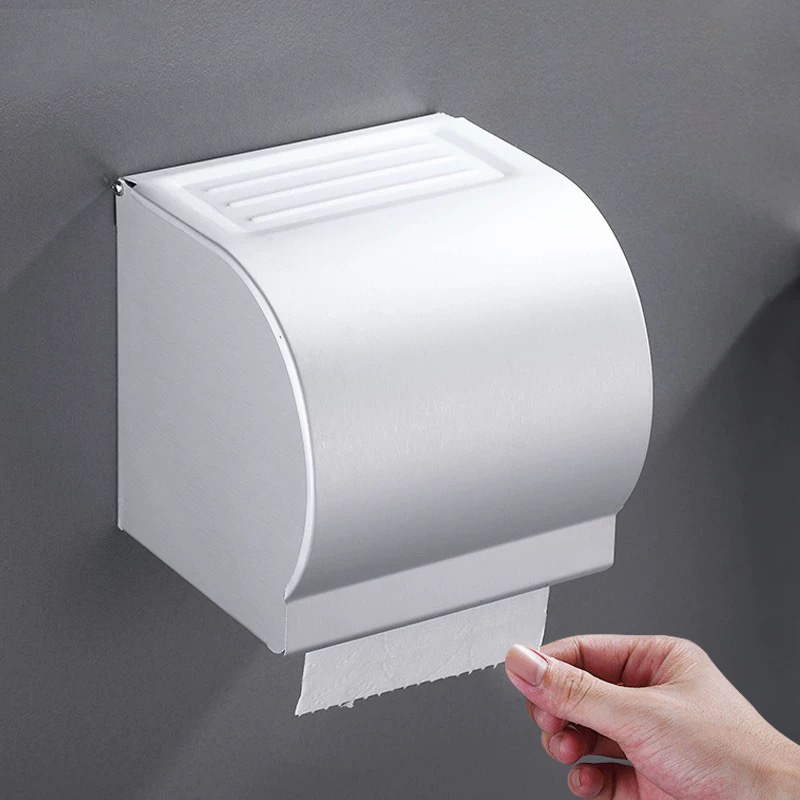 K8 držač toaletnog papira bez bušenja, aluminijski, s povećanim prostorom, vodootporan, mat završna obrada