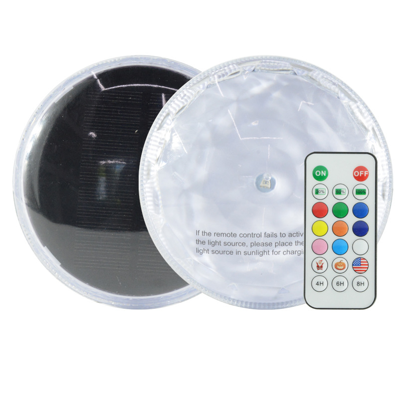 Υποβρύχιο φως πισίνας με ηλιακό πάνελ, RGB LED και τηλεχειριστήριο