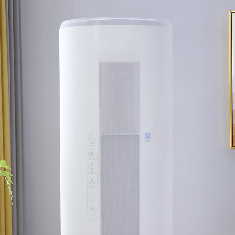 Prachový kryt na klimatizáciu, zvislý kruhový štít do obývačky, valcový neviditeľný kryt pre Midea, energeticky úsporný